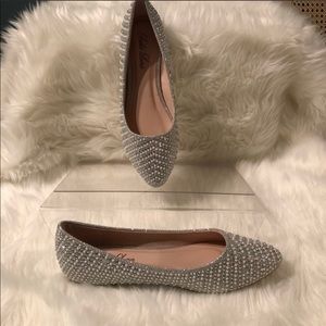Bella luna cameron silver ballet flats